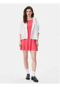 Tommy Jeans Sukienka letnia Babylock DW0DW20614 Różowy Slim Fit. Kolor: różowy. Materiał: bawełna. Sezon: lato