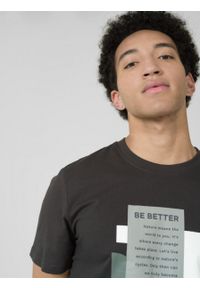 outhorn - T-shirt z nadrukiem męski. Okazja: na co dzień. Materiał: jersey, bawełna. Wzór: nadruk. Styl: casual #7