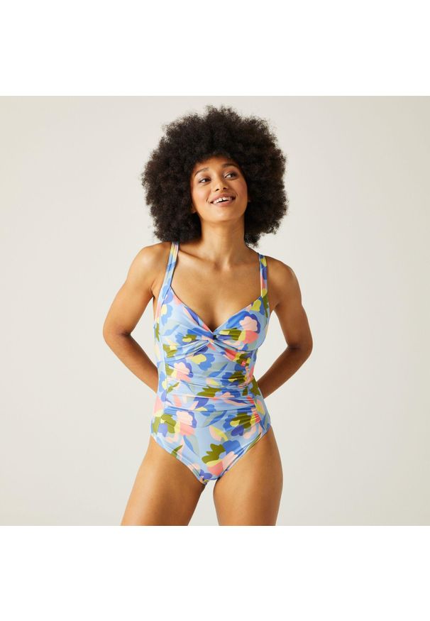 Regatta - Strój kąpielowy damski Sakari wyszczuplający. Kolor: wielokolorowy. Materiał: poliester, elastan
