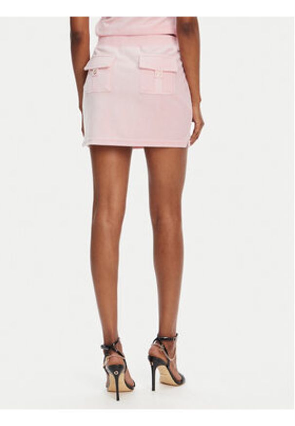 Juicy Couture Spódnica dresowa Heritage JCGGS125022G Różowy Slim Fit. Kolor: różowy. Materiał: bawełna
