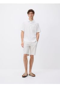 Reserved - Koszula z dodatkiem lnu - biały. Kolor: biały. Materiał: len #1