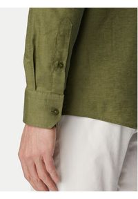Karl Lagerfeld - KARL LAGERFELD Koszula 605084 562791 Zielony Regular Fit. Typ kołnierza: dekolt w karo. Kolor: zielony. Materiał: len #3