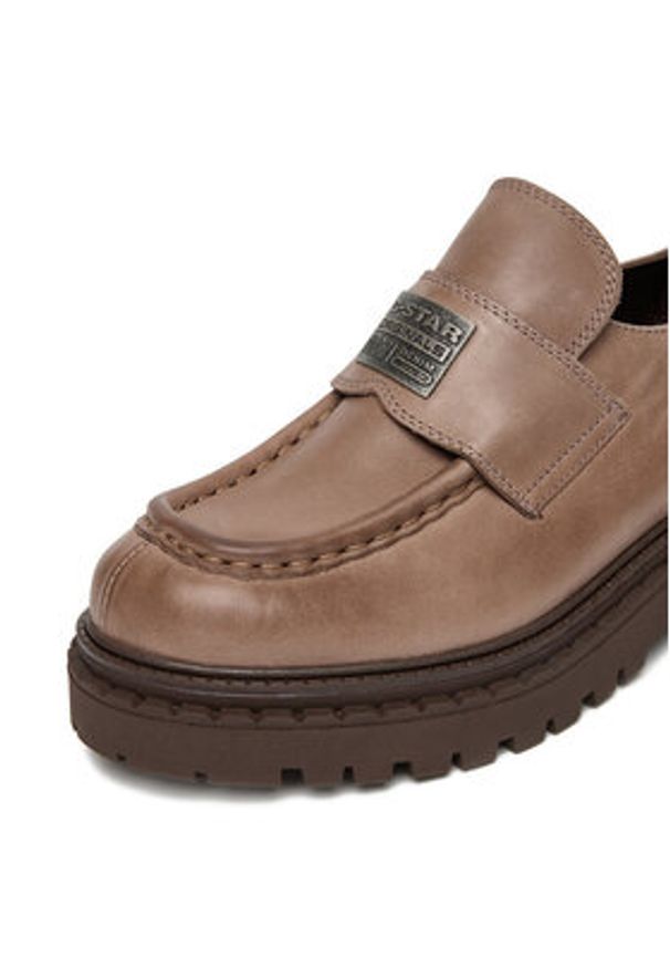 G-Star RAW - G-Star Raw Loafersy EO-DOLUNAY-25FW05 Beżowy. Kolor: beżowy. Materiał: skóra