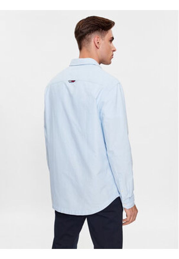 Tommy Jeans Koszula Classic Oxford DM0DM15408 Błękitny Classic Fit. Kolor: niebieski. Materiał: bawełna
