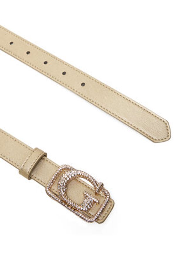 Guess Pasek Damski BW9243 P5325 Złoty. Kolor: złoty. Materiał: skóra