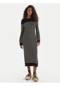 Roxy Sukienka dzianinowa Cool Waves SD ERJKD03536 Czarny Regular Fit. Kolor: czarny. Materiał: wiskoza