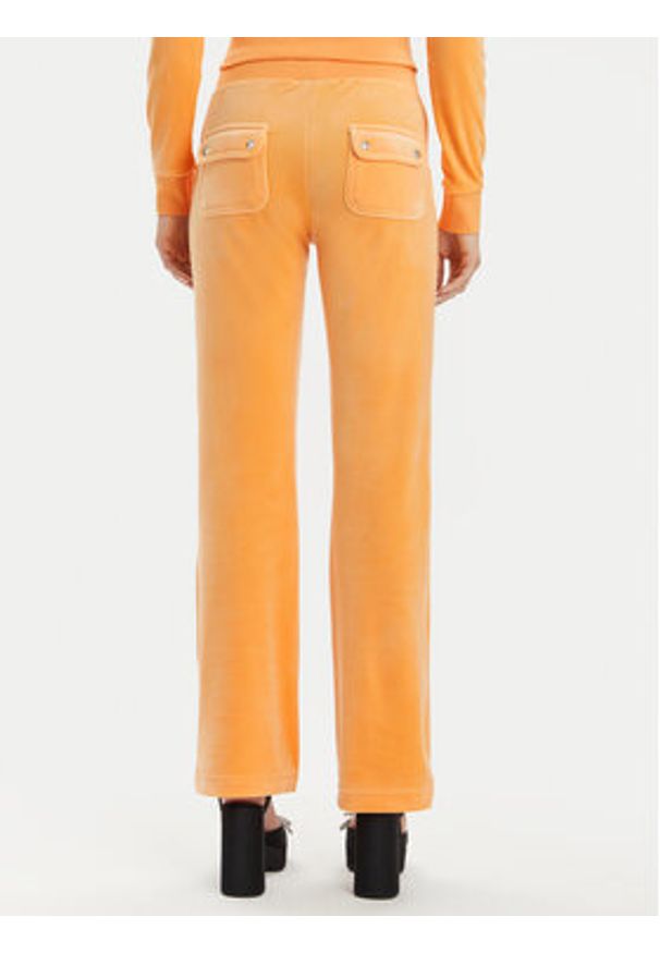 Juicy Couture Spodnie dresowe Del Ray JCAP180 Pomarańczowy Regular Fit. Kolor: pomarańczowy. Materiał: syntetyk