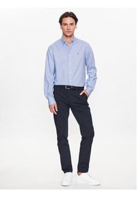 TOMMY HILFIGER - Tommy Hilfiger Spodnie materiałowe Bleecker MW0MW32132 Granatowy Slim Fit. Kolor: niebieski. Materiał: bawełna