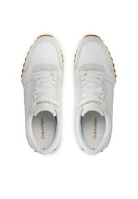 Calvin Klein Sneakersy Low Top Lace Up Mix HM0HM00853 Biały. Kolor: biały. Materiał: skóra #6