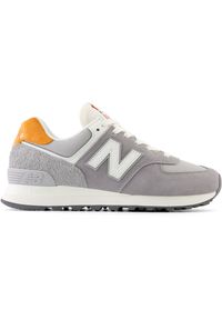 Buty damskie New Balance WL574YG2 – szare. Kolor: szary. Materiał: dresówka, guma, bawełna, materiał, skóra. Szerokość cholewki: normalna. Model: New Balance 574
