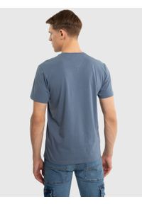 Big-Star - Koszulka męska z nadrukiem niebieska Oliver 401. Kolor: niebieski. Materiał: materiał. Wzór: nadruk. Styl: klasyczny, sportowy #6