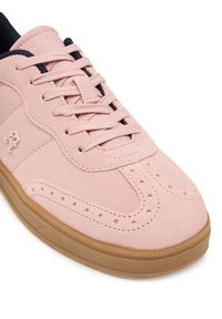 TOMMY HILFIGER - Tommy Hilfiger Sneakersy Heritage FW0FW08822 Różowy. Kolor: różowy. Materiał: zamsz, skóra #4