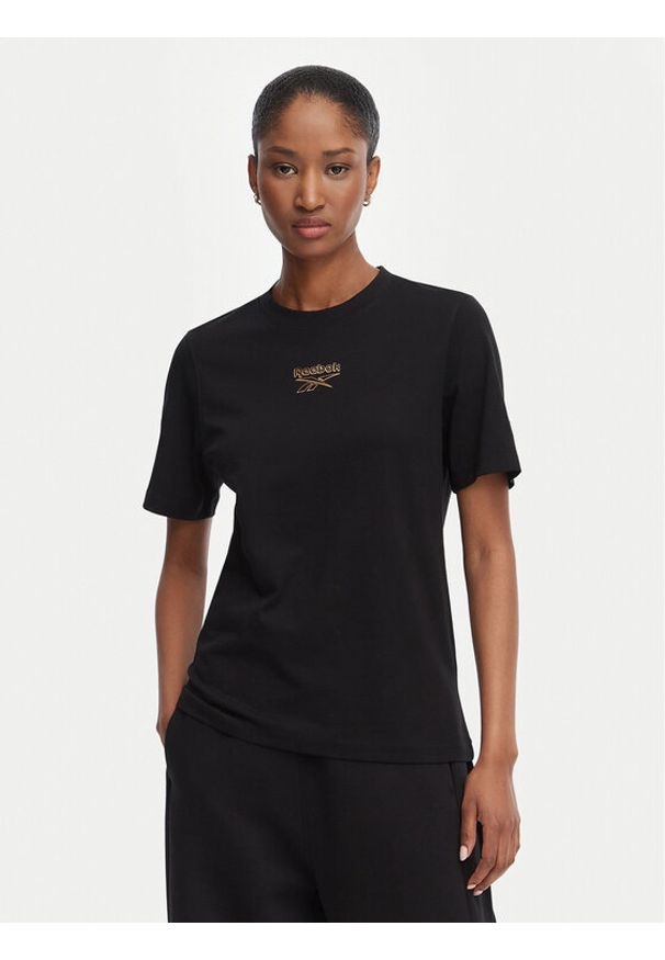 Reebok T-Shirt Nikolina RK25708CCW Czarny Regular Fit. Kolor: czarny. Materiał: bawełna