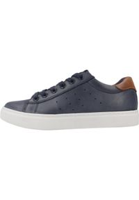 Geox - Kapcie GEOX J NASHIK A Niebieski. Kolor: brązowy, niebieski, wielokolorowy. Materiał: tkanina, skóra. Sport: turystyka piesza