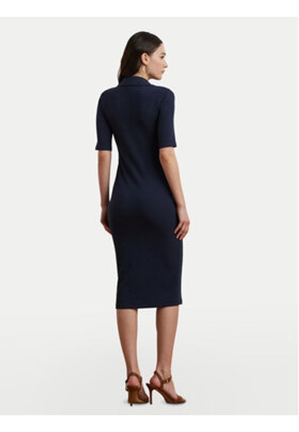 Lauren Ralph Lauren - LAUREN RALPH LAUREN Sukienka dzianinowa 200973609001 Granatowy Slim Fit. Kolor: niebieski. Materiał: syntetyk