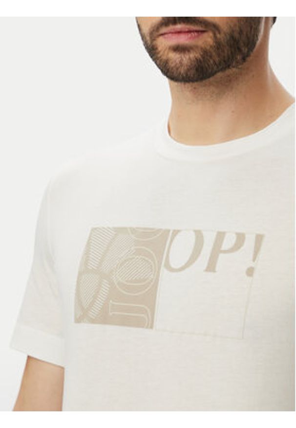 JOOP! T-Shirt Jj-Gislan 30103405 Kremowy Regular Fit. Kolor: kremowy. Materiał: bawełna