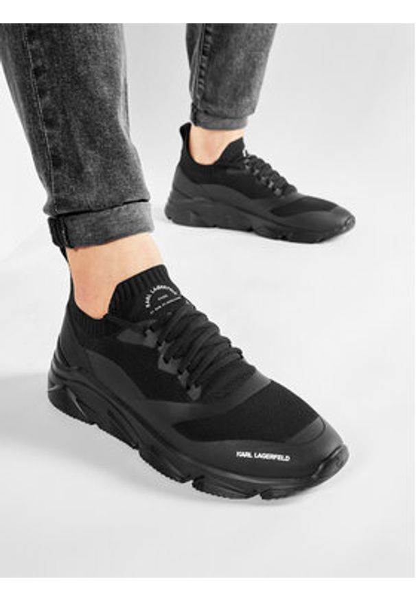 Karl Lagerfeld - KARL LAGERFELD Sneakersy KL51631 K0X Czarny. Kolor: czarny. Materiał: materiał