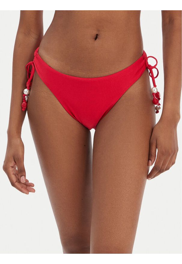 Seafolly Dół od bikini Palermo 40757-217 Czerwony. Kolor: czerwony. Materiał: syntetyk