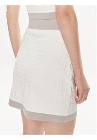 Elisabetta Franchi Spódnica mini GK-98B-42E2-004477 Biały Slim Fit. Kolor: biały. Materiał: syntetyk, wiskoza