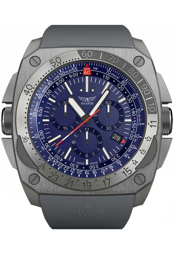 AVIATOR - Zegarek męski Aviator M.2.30.0.220.6.GMIG-29 szary. Kolor: szary