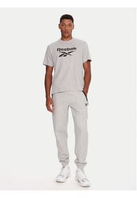 Reebok T-Shirt RK25141CCM Szary Regular Fit. Kolor: szary. Materiał: bawełna #3
