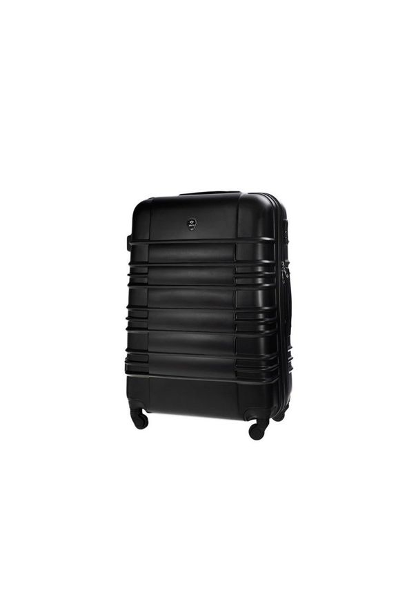 Solier - Średnia walizka podróżna M STL838 czarna. Kolor: czarny. Materiał: materiał
