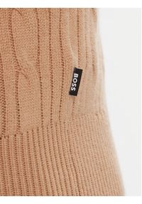 BOSS Sweter H-Hetico 50549975 Beżowy Regular Fit. Kolor: beżowy. Materiał: wełna #4