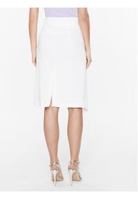 Pinko Spódnica ołówkowa Ivra 100444 A0LT Biały Slim Fit. Kolor: biały. Materiał: len, wiskoza #4
