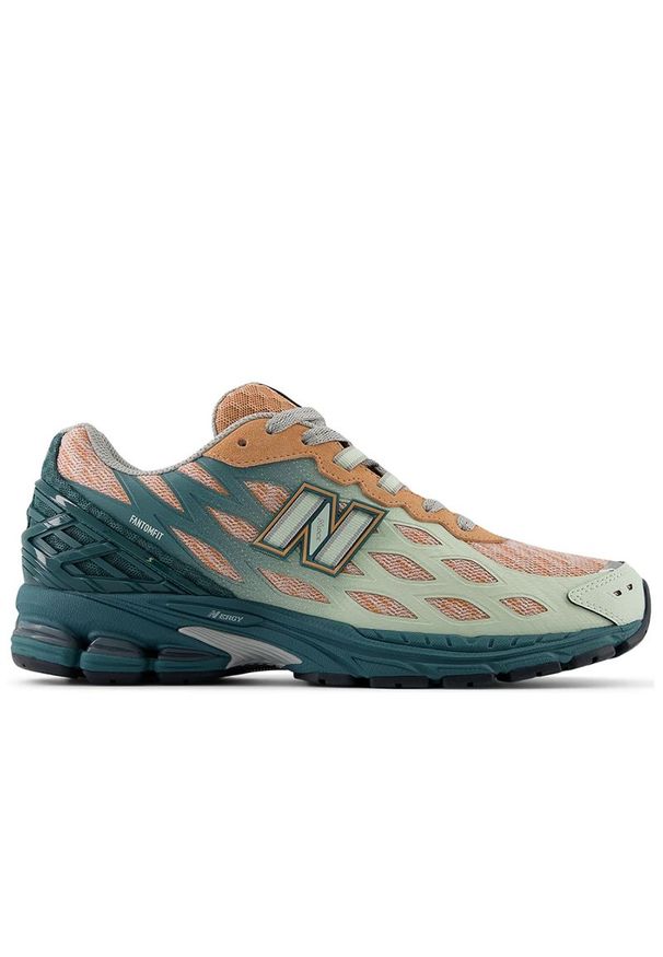 Buty New Balance U1906WFB - zielone. Kolor: zielony. Materiał: materiał, syntetyk, guma. Szerokość cholewki: normalna. Sport: turystyka piesza
