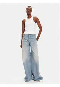 TwinSet - TWINSET Top 251TT2400 Biały Slim Fit. Kolor: biały. Materiał: bawełna #5