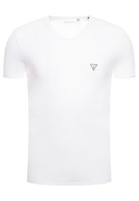 Guess T-Shirt U97M01 JR003 Biały Slim Fit. Kolor: biały. Materiał: bawełna