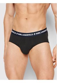 Karl Lagerfeld - KARL LAGERFELD Komplet 3 par slipów 220M2121 Czarny. Kolor: czarny. Materiał: bawełna #2