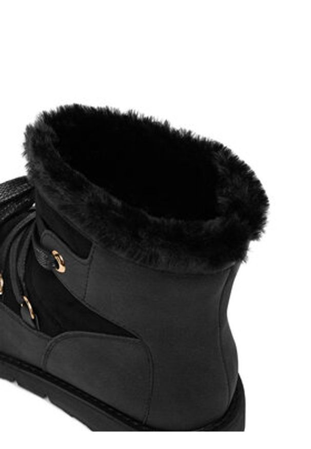 DeeZee Śniegowce 17125-1-BLACK PU Czarny. Kolor: czarny. Materiał: materiał