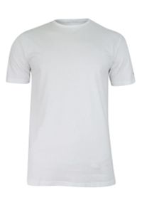 Pako Jeans - T-shirt Biały Gładki Bawełniany, Męski, Krótki Rękaw, U-neck -PAKO JEANS. Okazja: na co dzień. Kolor: biały. Materiał: bawełna. Długość rękawa: krótki rękaw. Długość: krótkie. Wzór: gładki. Styl: casual #1