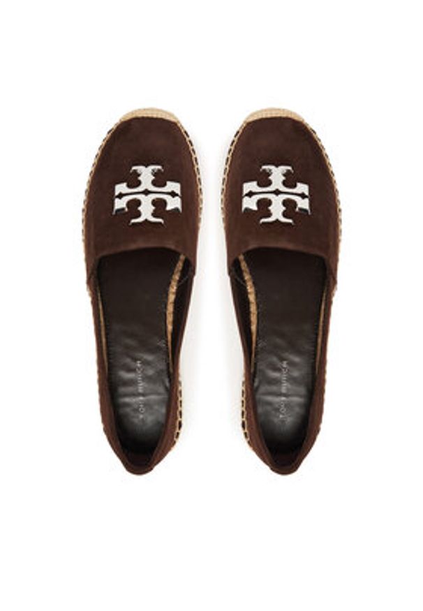 Tory Burch Espadryle Eleanor Espadrille 169623 Brązowy. Kolor: brązowy. Materiał: skóra