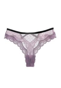 Intica - Stringi koronkowe z paseczkami na specjalne okazje Guenievre. Kolor: fioletowy. Materiał: koronka. Wzór: koronka