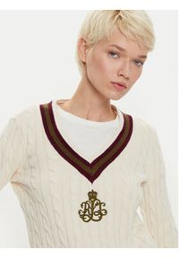 Lauren Ralph Lauren - LAUREN RALPH LAUREN Sweter 200951624002 Écru Regular Fit. Materiał: bawełna