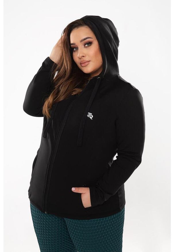 ROUGH RADICAL - Bluza fitness damska Rough Radical Universal Hoodie Plus size. Kolekcja: plus size. Kolor: czarny. Sport: fitness