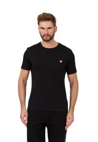 Guess - GUESS Czarny męski t-shirt Core Tee, Rozmiar M. Kolor: czarny #2