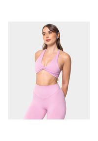 Biustonosz bezszwowy Carpatree Accolade różowy. Kolor: różowy. Wzór: aplikacja. Sport: joga i pilates #1