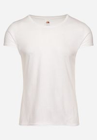 Born2be - Biały Klasyczny T-shirt z Bawełny Fodena. Okazja: na co dzień. Kolor: biały. Materiał: bawełna. Styl: klasyczny
