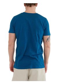 FUNDANGO - T-shirt męski Fundango Jaggy Strukturyzowany krótki rękaw. Kolor: niebieski. Długość rękawa: krótki rękaw. Długość: krótkie