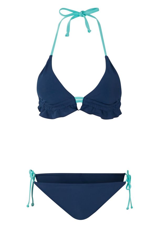 Bikini z trójkątnymi miseczkami (2 części) bonprix niebieski. Kolor: niebieski
