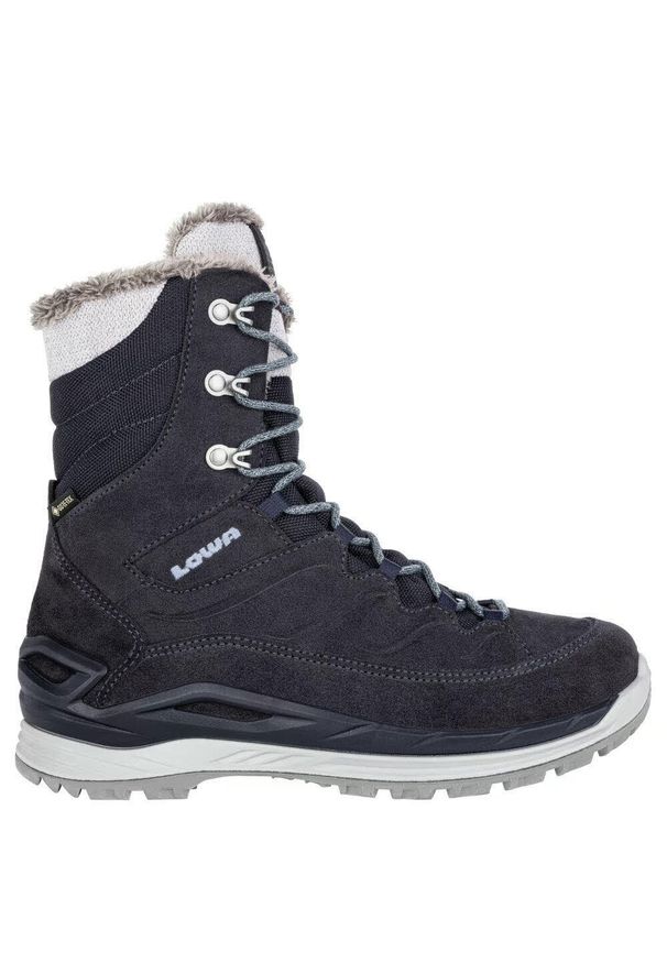 Buty trekkingowe damskie Lowa Calceta Evo Gtx. Wysokość cholewki: za kostkę. Zapięcie: sznurówki. Kolor: niebieski. Materiał: zamsz, materiał, syntetyk. Szerokość cholewki: normalna