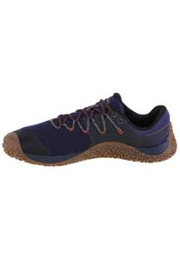 Buty do biegania męskie, Merrell Trail Glove 7. Kolor: wielokolorowy, niebieski. Materiał: guma, skóra, tkanina, materiał, syntetyk