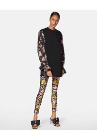 Versace Jeans Couture - VERSACE JEANS COUTURE - Leginsy Versailles Print. Kolor: czarny. Materiał: tkanina. Wzór: nadruk #2