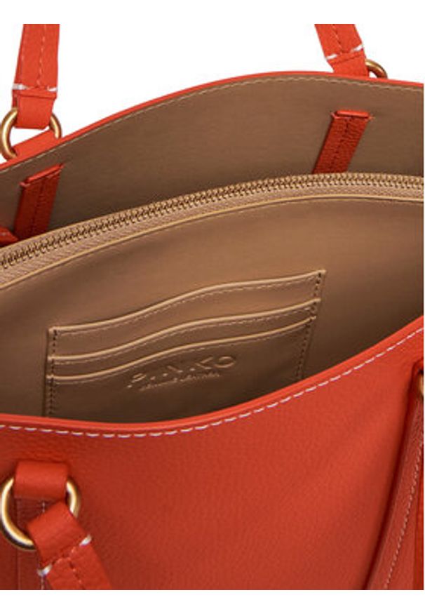Pinko - PINKO Torebka Carrie Shopper Classic AI 24-25 PLTT 102833 Czerwony. Kolor: czerwony. Materiał: skórzane