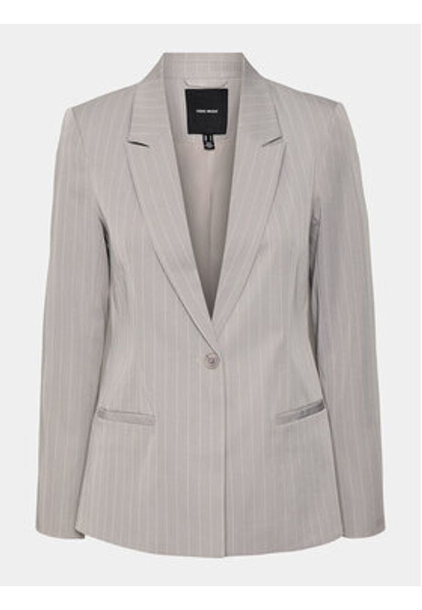 Vero Moda Marynarka Wendy 10301491 Szary Slim Fit. Kolor: szary. Materiał: syntetyk