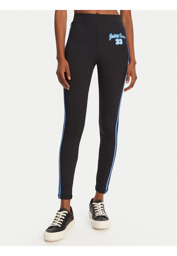 Juicy Couture Legginsy JCSML125405 Czarny Slim Fit. Kolor: czarny. Materiał: syntetyk