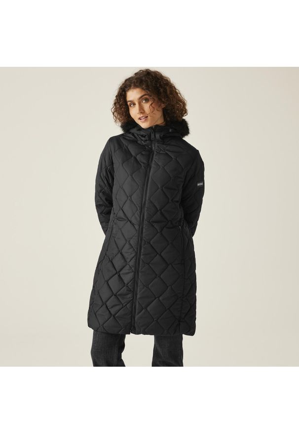 Parka damska Regatta Fritha III. Kolor: czarny. Materiał: puch. Sport: turystyka piesza